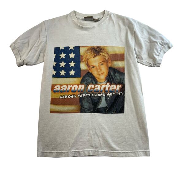 Vtg 2000 S Small Aaron Carter Aaron’s Party Album Cover T-Shirt Concert Graphic - Picture 1 of 10